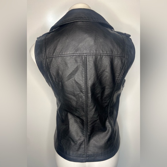MAX STUDIO Zipper V-Neck Vest POLYURETHANE Jacket Size Small NWT - Picture 9 of 16